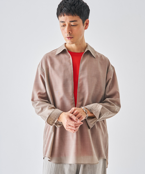 EDIFICE（エディフィス）の「トロピカル スキッパー シャツ（シャツ/ブラウス・メンズ・ベージュ/ブラック/グレー・MEDIUM/LARGE）」の22枚目の写真