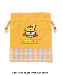 SLAP SLIP（スラップスリップ）の「【シナモロール/ポムポムプリン×SLAPSLIP】フロントプリントフリルチェック巾着（ポーチ）」