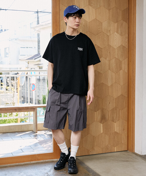 PUBLUX(パブリュクス)の「PUBLUX/パブリュクス LOVE POP STUDIO ナイロンショーツ<セットアップ対応> 限定展開(その他パンツ・メンズ・ブラック/グレー/ベージュ・MEDIUM/LARGE/SMALL)」の5枚目の写真