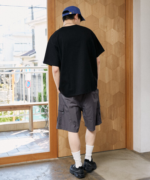 PUBLUX(パブリュクス)の「PUBLUX/パブリュクス LOVE POP STUDIO ナイロンショーツ<セットアップ対応> 限定展開(その他パンツ・メンズ・ブラック/グレー/ベージュ・MEDIUM/LARGE/SMALL)」の6枚目の写真