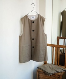 PORT BY ARK（ポートバイアーク）の「PORT BY ARK / ポートバイアーク：Jerkin Vest：PO19-VE01[COR]（ベスト）」