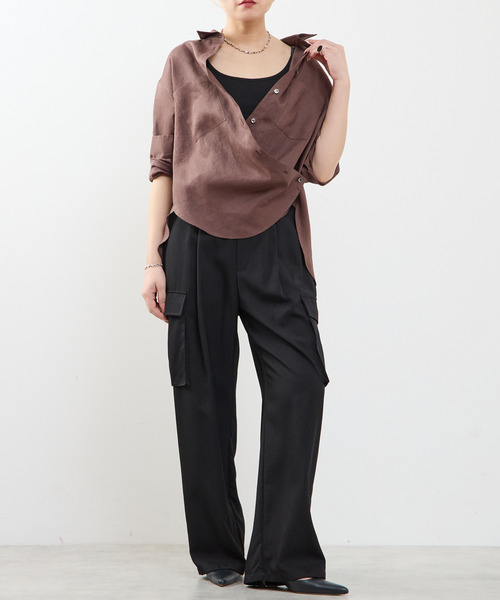 SOFFITTO（ソフィット）の「《接触冷感》カーゴパンツ（カーゴパンツ・レディース・ベージュ/ブラック/チャコールグレー・M/S）」の8枚目の写真