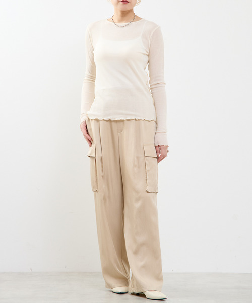 SOFFITTO（ソフィット）の「《接触冷感》カーゴパンツ（カーゴパンツ・レディース・ベージュ/ブラック/チャコールグレー・M/S）」の22枚目の写真