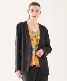 ESTNATION（エストネーション）の「ESTNATION   リネンノーカラージャケット（テーラードジャケット）」