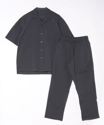 ANPAS(�A���p�X)��Short-Sleeve Open-Collar Shirt Matching Set / �I�[�v���J���[�V���c �� �X�g���b�`�e�[�p�[�h�p���c �Z�b�g�A�b�v �y�� �X�g���b�` �㉺�Z�b�g ���� �J�݃V���c �{�g���X �C�[�W�[�p���c �����Y(�Z�b�g�A�b�v)