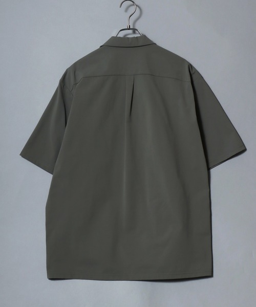 ANPAS（アンパス）の「Short-Sleeve Open-Collar Shirt Matching Set / オープンカラーシャツ ＆ ストレッチテーパードパンツ セットアップ 軽量 ストレッチ 上下セット 半袖 開襟シャツ ボトムス イージーパンツ メンズ（セットアップ・メンズ・カーキ/ブラック/ネイビー/チャコール・M/LL/L）」の19枚目の写真
