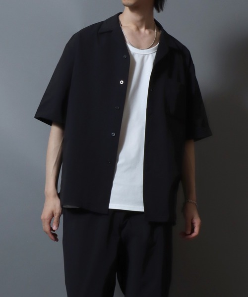 セール】Short-Sleeve Open-Collar Shirt Matching Set / オープン
