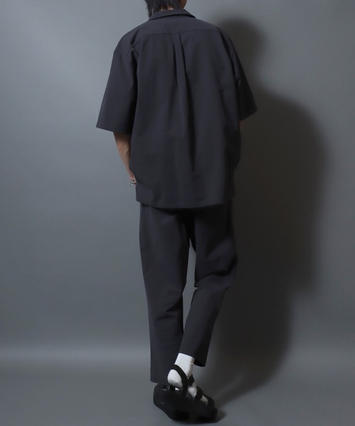 セール】Short-Sleeve Open-Collar Shirt Matching Set / オープン
