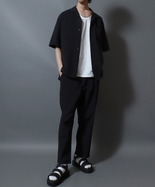 MBスタンダード　シャツ&パンツ セット セール】Short-Sleeve Open-Collar Shirt Matching Set / オープン