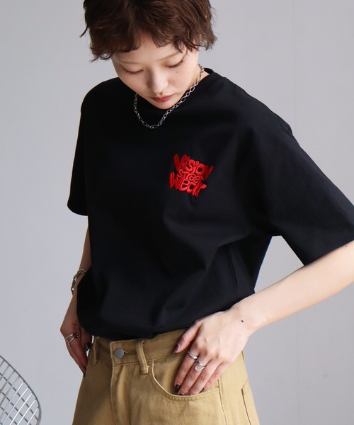 VISION STREET WEAR（ヴィジョンストリートウェア）の「【VISION STREET WEAR/ヴィジョンストリートウェア】Flower Logo Tee /フラワーアートワークデザイン 半袖Tシャツ（Tシャツ/カットソー・メンズ・ブラック/ピンク/ホワイト/イエロー・LL/L/M/FREE）」の5枚目の写真