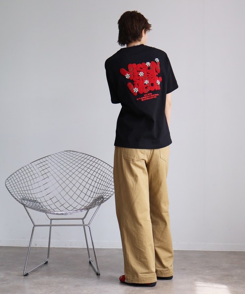 VISION STREET WEAR（ヴィジョンストリートウェア）の「【VISION STREET WEAR/ヴィジョンストリートウェア】Flower Logo Tee /フラワーアートワークデザイン 半袖Tシャツ（Tシャツ/カットソー・メンズ・ブラック/ピンク/ホワイト/イエロー・LL/L/M/FREE）」の7枚目の写真