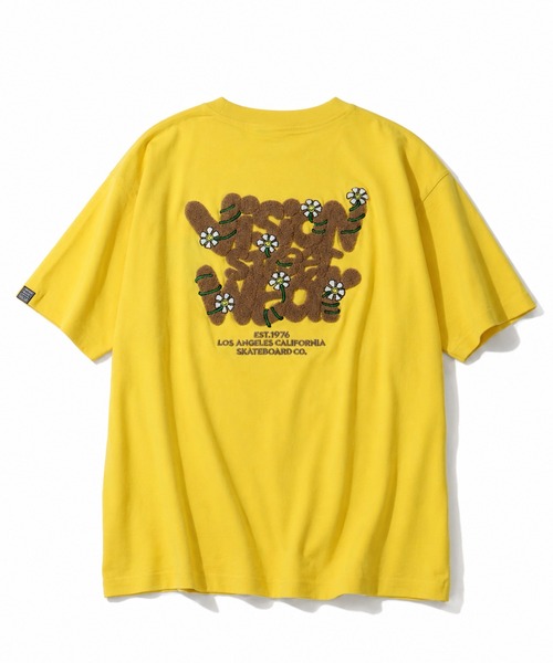 VISION STREET WEAR（ヴィジョンストリートウェア）の「【VISION STREET WEAR/ヴィジョンストリートウェア】Flower Logo Tee /フラワーアートワークデザイン 半袖Tシャツ（Tシャツ/カットソー・メンズ・ブラック/ピンク/ホワイト/イエロー・LL/L/M/FREE）」の14枚目の写真