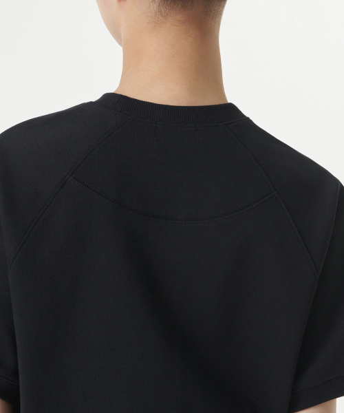 MUSINSA STANDARD WOMAN（ムシンサスタンダードウーマン）の「ウィメンズダブルニット半袖スウェットシャツ[ブラック]（Tシャツ/カットソー・レディース・その他・SMALL/MEDIUM/LARGE/X-SMALL）」の5枚目の写真