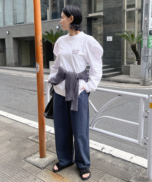 Champion(チャンピオン)の「別注【CHAMPION*JOURNAL STANDARD by HOLIDAY】16s/1 Jersey PUFF(Tシャツ/カットソー・レディース・ネイビー/ブラウン/ホワイト/チャコールグレー/ブラック系その他・FREE)」の8枚目の写真