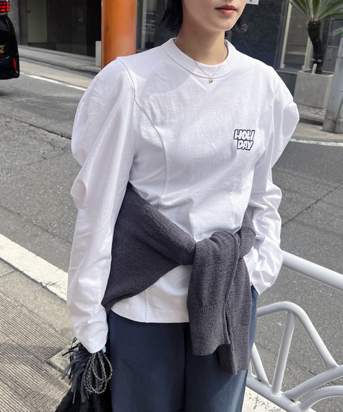 Champion(チャンピオン)の「別注【CHAMPION*JOURNAL STANDARD by HOLIDAY】16s/1 Jersey PUFF(Tシャツ/カットソー・レディース・ネイビー/ブラウン/ホワイト/チャコールグレー/ブラック系その他・FREE)」の21枚目の写真