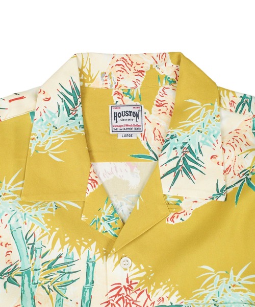 HOUSTON(ヒューストン)の「【UT207】【HOUSTON/ヒューストン】竹虎 ALOHA SHIRT 41267(シャツ/ブラウス・メンズ・マスタード/ブラック・MEDIUM/LARGE)」の9枚目の写真
