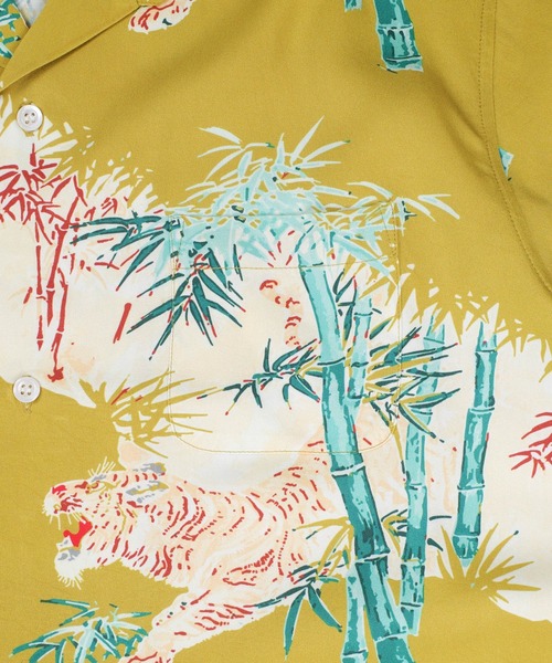 HOUSTON(ヒューストン)の「【UT207】【HOUSTON/ヒューストン】竹虎 ALOHA SHIRT 41267(シャツ/ブラウス・メンズ・マスタード/ブラック・MEDIUM/LARGE)」の7枚目の写真