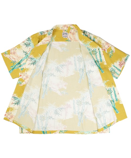 HOUSTON(ヒューストン)の「【UT207】【HOUSTON/ヒューストン】竹虎 ALOHA SHIRT 41267(シャツ/ブラウス・メンズ・マスタード/ブラック・MEDIUM/LARGE)」の6枚目の写真