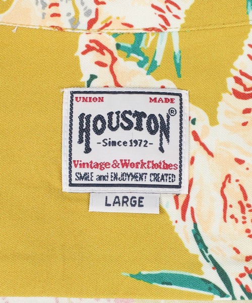 HOUSTON(ヒューストン)の「【UT207】【HOUSTON/ヒューストン】竹虎 ALOHA SHIRT 41267(シャツ/ブラウス・メンズ・マスタード/ブラック・MEDIUM/LARGE)」の5枚目の写真