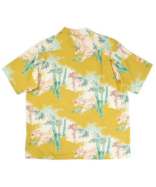 HOUSTON(ヒューストン)の「【UT207】【HOUSTON/ヒューストン】竹虎 ALOHA SHIRT 41267(シャツ/ブラウス・メンズ・マスタード/ブラック・MEDIUM/LARGE)」の3枚目の写真