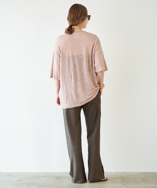raspail(ラスパイユ)の「*【Raspail/ラスパイユ】 T-Shirt(Tシャツ/カットソー・レディース・モカ/ブラック/ピンク・FREE)」の9枚目の写真