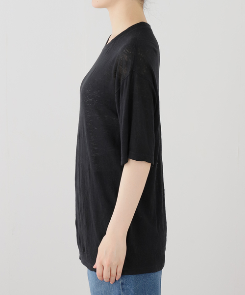 raspail(ラスパイユ)の「*【Raspail/ラスパイユ】 T-Shirt(Tシャツ/カットソー・レディース・モカ/ブラック/ピンク・FREE)」の12枚目の写真