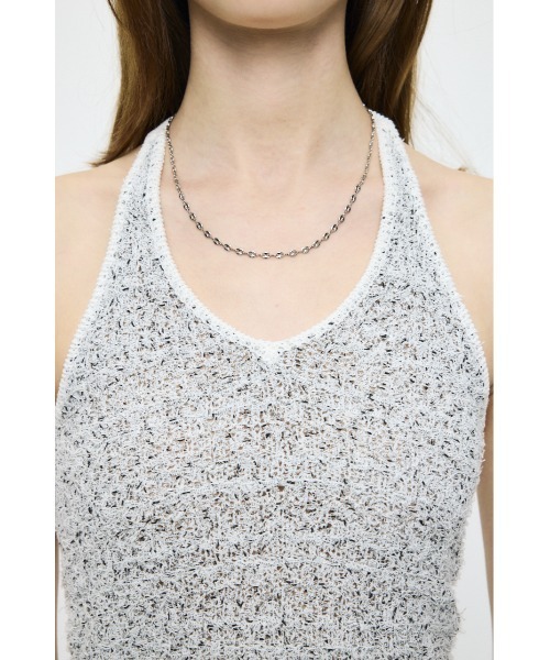 MOUSSY(マウジー)の「HALTER NECK KNIT キャミソール(キャミソール・レディース・ネイビー/ホワイト/ライトブルー・FREE)」の16枚目の写真