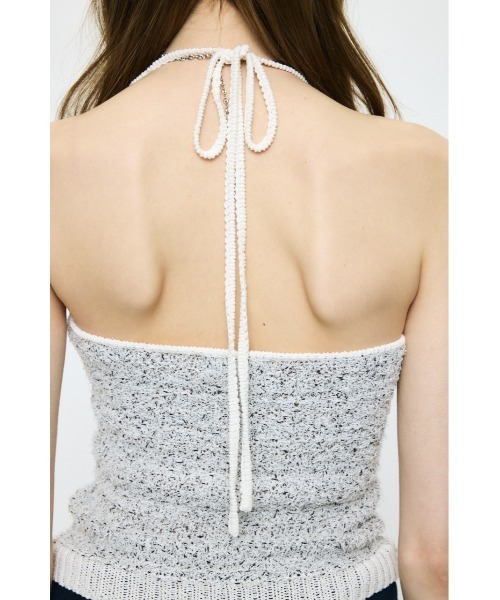 MOUSSY(マウジー)の「HALTER NECK KNIT キャミソール(キャミソール・レディース・ネイビー/ホワイト/ライトブルー・FREE)」の17枚目の写真