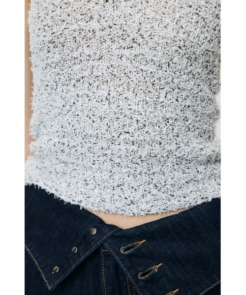 MOUSSY(マウジー)の「HALTER NECK KNIT キャミソール(キャミソール・レディース・ネイビー/ホワイト/ライトブルー・FREE)」の18枚目の写真