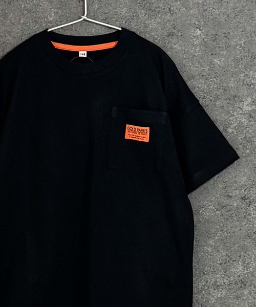 Universal Style Wear（ユニバーサルスタイルウェア）の「胸ポケット付きBIG半袖Tシャツ（Tシャツ/カットソー・キッズ・ライトカーキ/オートミール/ブルー系/ブラック・160/150/140）」の2枚目の写真