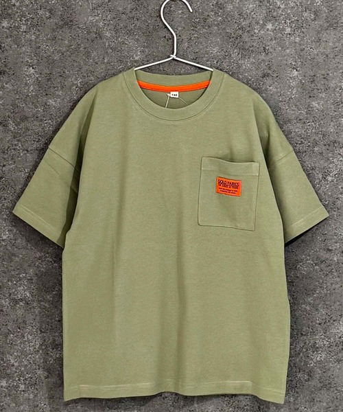 Universal Style Wear（ユニバーサルスタイルウェア）の「胸ポケット付きBIG半袖Tシャツ（Tシャツ/カットソー・キッズ・ライトカーキ/オートミール/ブルー系/ブラック・160/150/140）」の8枚目の写真