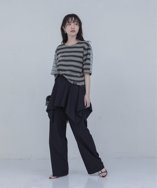 イレギュラーヘムスカート レイヤードパンツ Eimee Law│Eimee Law