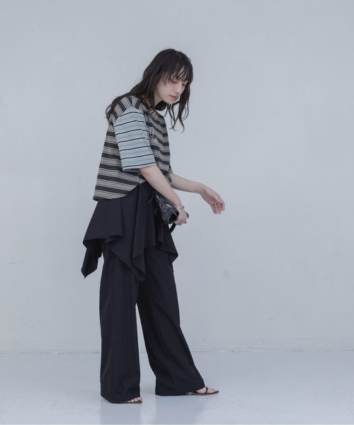イレギュラーヘムスカート レイヤードパンツ Eimee Law│Eimee Law