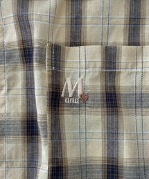 ワンポイント刺繍アソートシャツ/ストライプ/チェック/無地