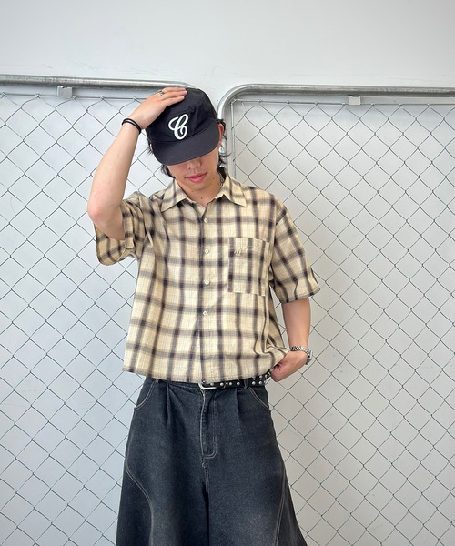 MandO（エムオー）（エムオー）の「ワンポイント刺繍アソートシャツ/ストライプ/チェック/無地（シャツ/ブラウス・メンズ・ホワイト/ベージュ/ブルー・MEDIUM/LARGE）」の16枚目の写真