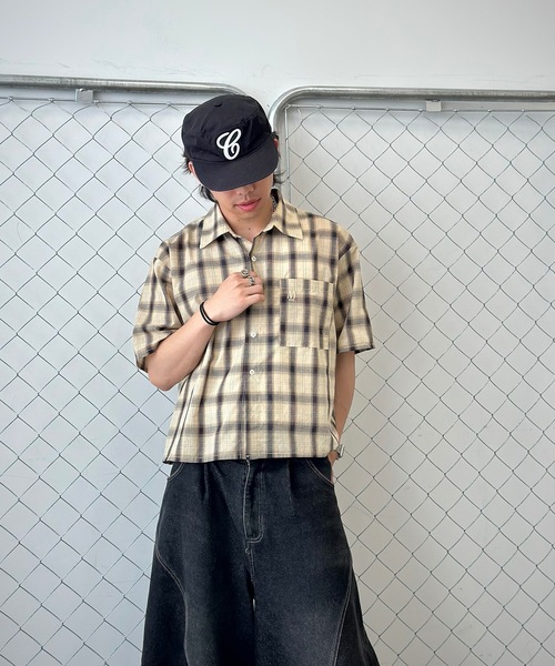 MandO（エムオー）（エムオー）の「ワンポイント刺繍アソートシャツ/ストライプ/チェック/無地（シャツ/ブラウス・メンズ・ホワイト/ベージュ/ブルー・MEDIUM/LARGE）」の17枚目の写真