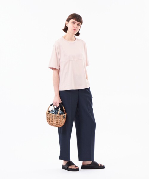 MACKINTOSH PHILOSOPHY（ﾏｯｷﾝﾄｯｼｭ ﾌｨﾛｿﾌｨｰ）の「【CRANWELL SHIRTS(クランウェルシャツ)】ハイゲージコットンジャージ製（Tシャツ/カットソー・レディース・ピンク系その他2/オフホワイト/ブラック/ライトブルー・38）」の7枚目の写真