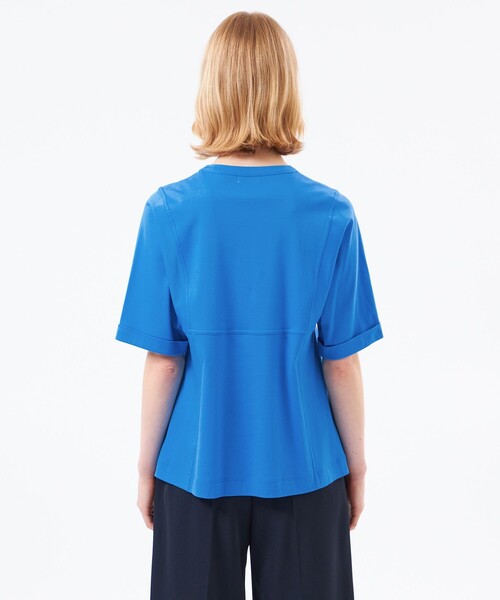 MACKINTOSH PHILOSOPHY（ﾏｯｷﾝﾄｯｼｭ ﾌｨﾛｿﾌｨｰ）の「【CRANWELL SHIRTS(クランウェルシャツ)】ハイゲージコットンジャージ製（Tシャツ/カットソー・レディース・ピンク系その他2/オフホワイト/ブラック/ライトブルー・38）」の11枚目の写真