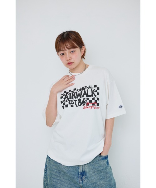 AIRWALK(エアウォーク)の「【AIRWALK/エアウォーク】プリントTシャツ メンズ/バックプリント/カジュアル/ストリート(Tシャツ/カットソー・メンズ・ホワイト/チャコールグレー/ベージュ/ブルー・MEDIUM/LARGE/X-LARGE)」の2枚目の写真