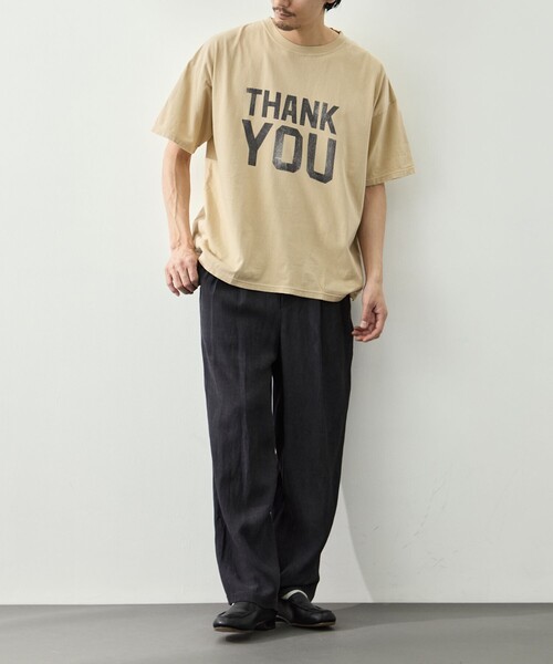 REMI RELIEF(レミレリーフ)の「【REMI RELIEF/レミレリーフ】NEW SP加工20/-天竺BIGサイズT(THANK YOU)(Tシャツ/カットソー・メンズ・サックスブルー/グレー/イエロー・M/L/XL)」の7枚目の写真