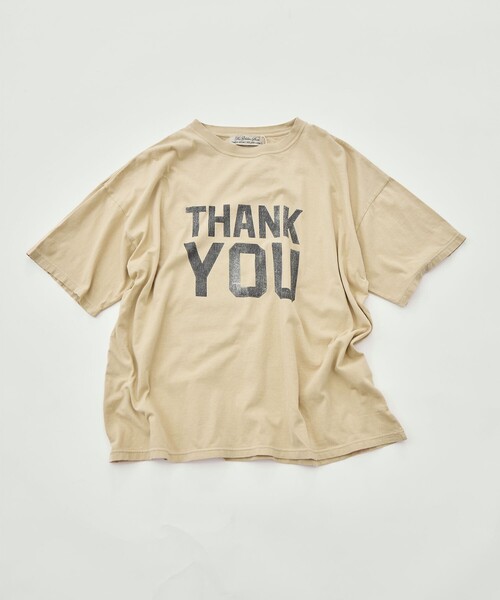 REMI RELIEF(レミレリーフ)の「【REMI RELIEF/レミレリーフ】NEW SP加工20/-天竺BIGサイズT(THANK YOU)(Tシャツ/カットソー・メンズ・サックスブルー/グレー/イエロー・M/L/XL)」の9枚目の写真