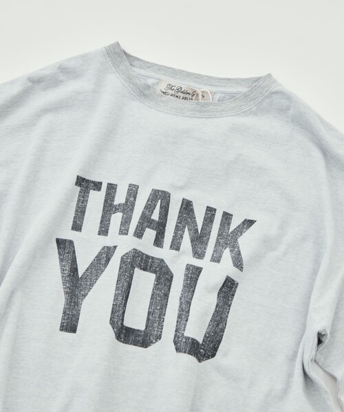 REMI RELIEF(レミレリーフ)の「【REMI RELIEF/レミレリーフ】NEW SP加工20/-天竺BIGサイズT(THANK YOU)(Tシャツ/カットソー・メンズ・サックスブルー/グレー/イエロー・M/L/XL)」の12枚目の写真