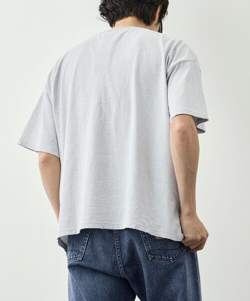 REMI RELIEF(レミレリーフ)の「【REMI RELIEF/レミレリーフ】NEW SP加工20/-天竺BIGサイズT(THANK YOU)(Tシャツ/カットソー・メンズ・サックスブルー/グレー/イエロー・M/L/XL)」の16枚目の写真