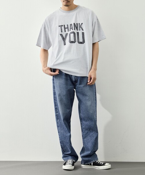 REMI RELIEF(レミレリーフ)の「【REMI RELIEF/レミレリーフ】NEW SP加工20/-天竺BIGサイズT(THANK YOU)(Tシャツ/カットソー・メンズ・サックスブルー/グレー/イエロー・M/L/XL)」の17枚目の写真