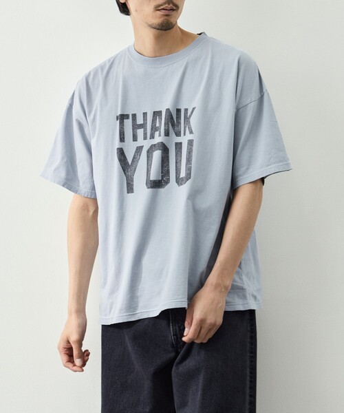 REMI RELIEF(レミレリーフ)の「【REMI RELIEF/レミレリーフ】NEW SP加工20/-天竺BIGサイズT(THANK YOU)(Tシャツ/カットソー・メンズ・サックスブルー/グレー/イエロー・M/L/XL)」の20枚目の写真