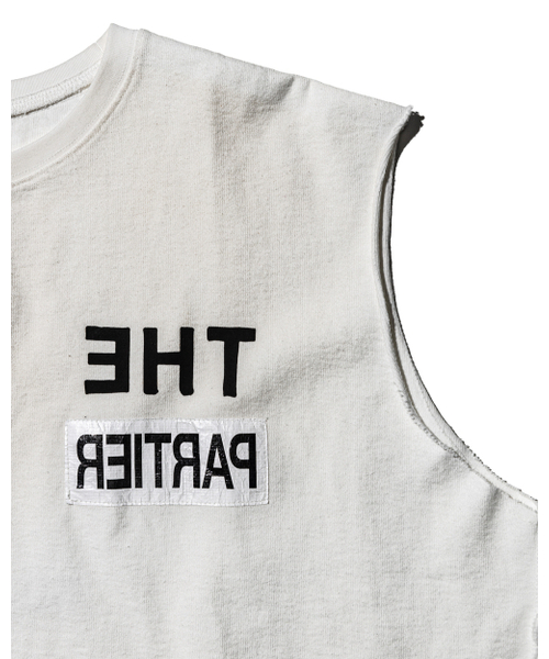 PUNCH DRUNK PARTIES(パンチドランクパーティーズ)の「PARTIER Oil Dirt Crop Sleeveless (DIRTY WHITE)(Tシャツ/カットソー・メンズ・その他・1/2)」の4枚目の写真
