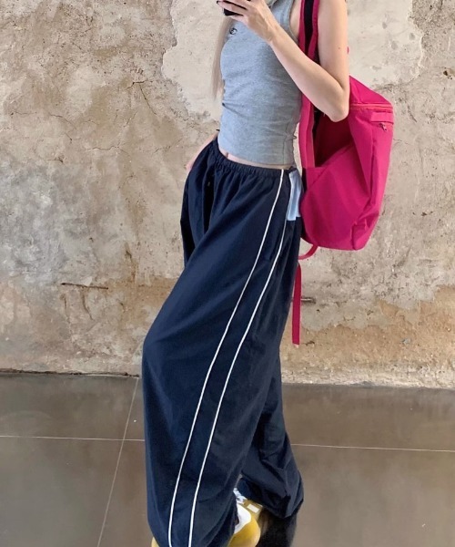 Ritzy（リッツィー）の「サイドライン  配色  パンツ（その他パンツ・レディース・グレー/ネイビー/グリーン・M）」の13枚目の写真