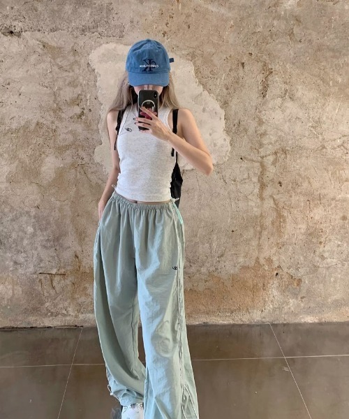 Ritzy（リッツィー）の「サイドライン  配色  パンツ（その他パンツ・レディース・グレー/ネイビー/グリーン・M）」の12枚目の写真
