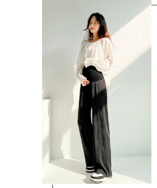 witch（ウイッチ）の「マタニティ ガウチョ ワイドパンツ（その他パンツ・レディース・イエロー/ブラック・M/L）」の7枚目の写真