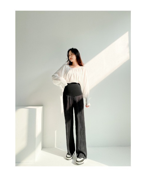 witch（ウイッチ）の「マタニティ ガウチョ ワイドパンツ（その他パンツ・レディース・イエロー/ブラック・M/L）」の8枚目の写真